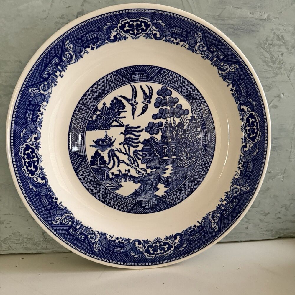 Willow Ware by Royal China 12 3/8" Serving Plate Chop Plate Very Good Condition - Picture 3 of 6